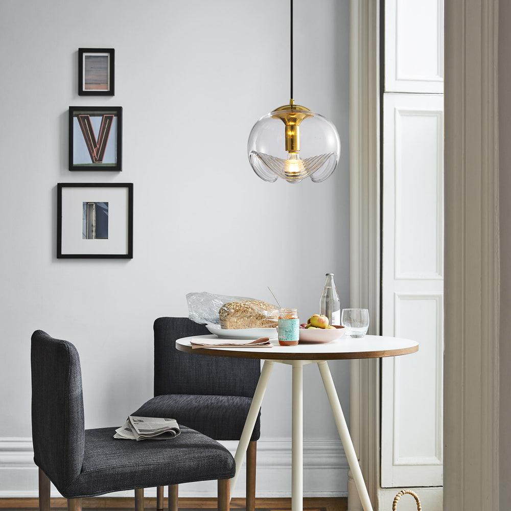 Mid Century Modern Wave Glass Pendant Light for Elegant Interior Spaces
