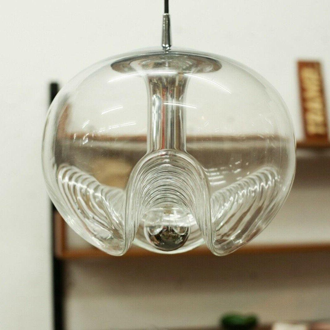 Mid Century Modern Wave Glass Pendant Light for Elegant Interior Spaces