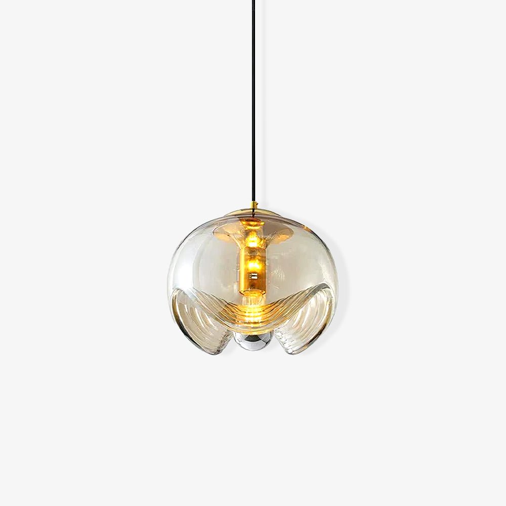 Mid Century Modern Wave Glass Pendant Light for Elegant Interior Spaces
