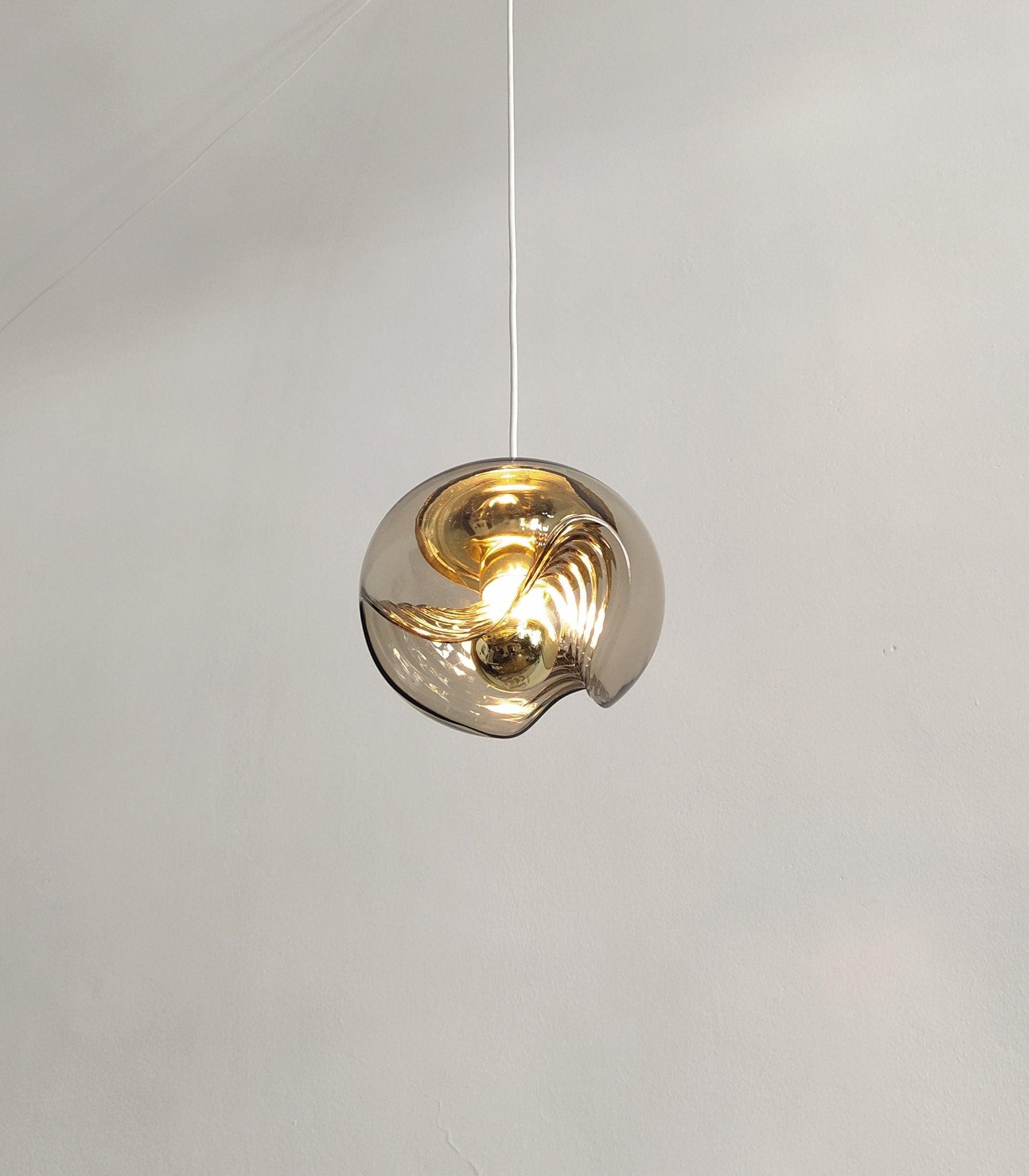 Mid Century Modern Wave Glass Pendant Light for Elegant Interior Spaces