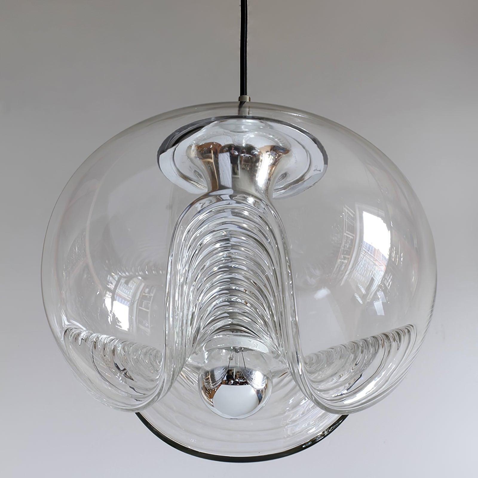 Mid Century Modern Wave Glass Pendant Light for Elegant Interior Spaces