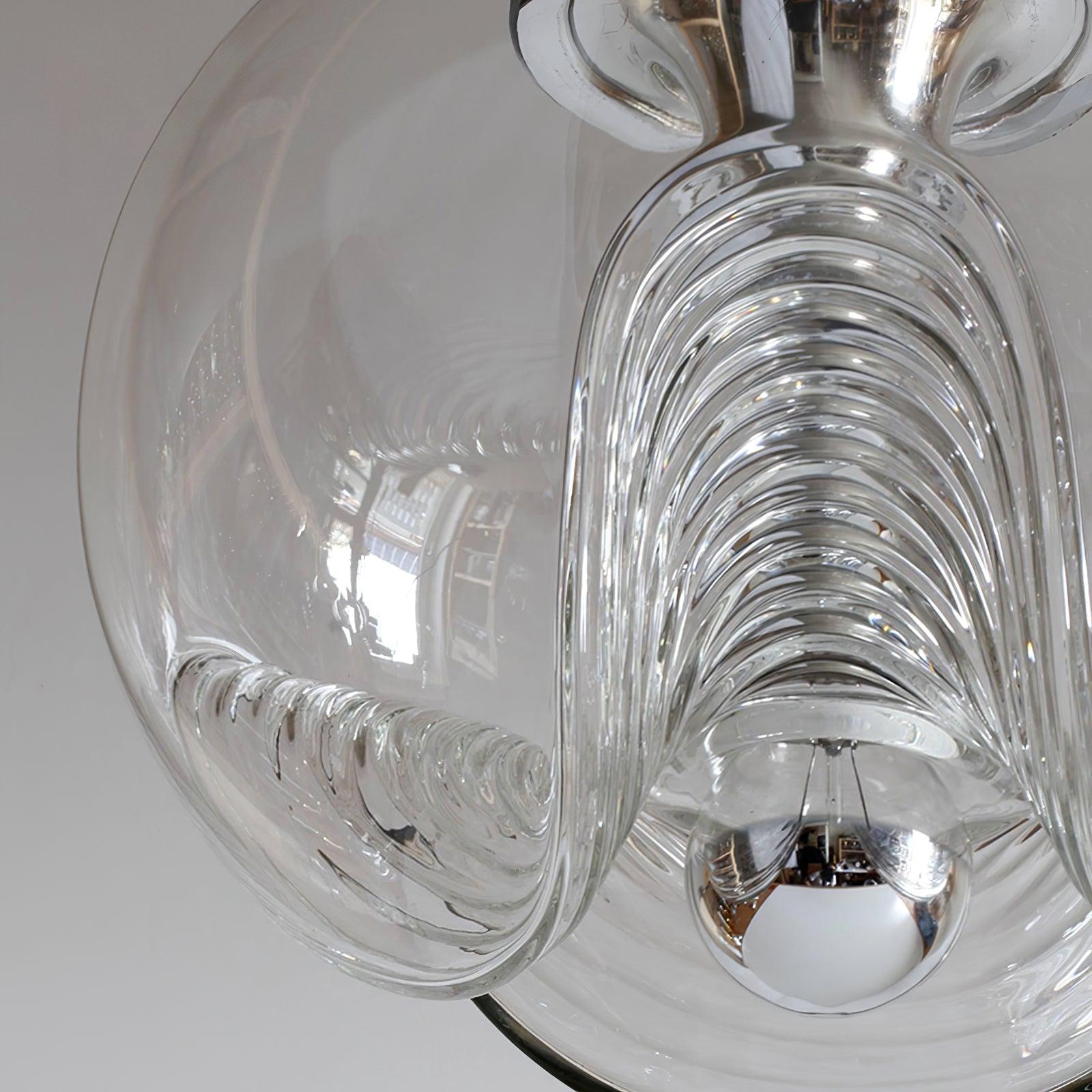 Mid Century Modern Wave Glass Pendant Light for Elegant Interior Spaces