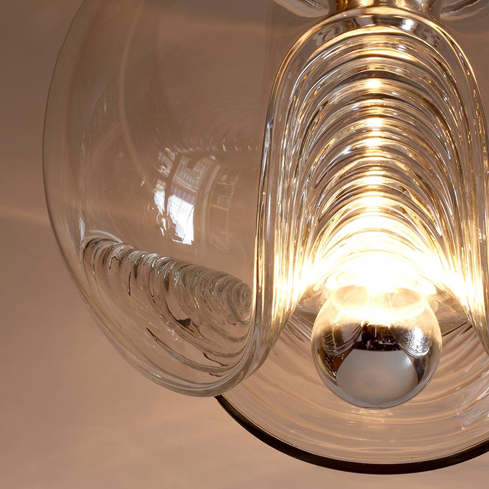 Mid Century Modern Wave Glass Pendant Light for Elegant Interior Spaces