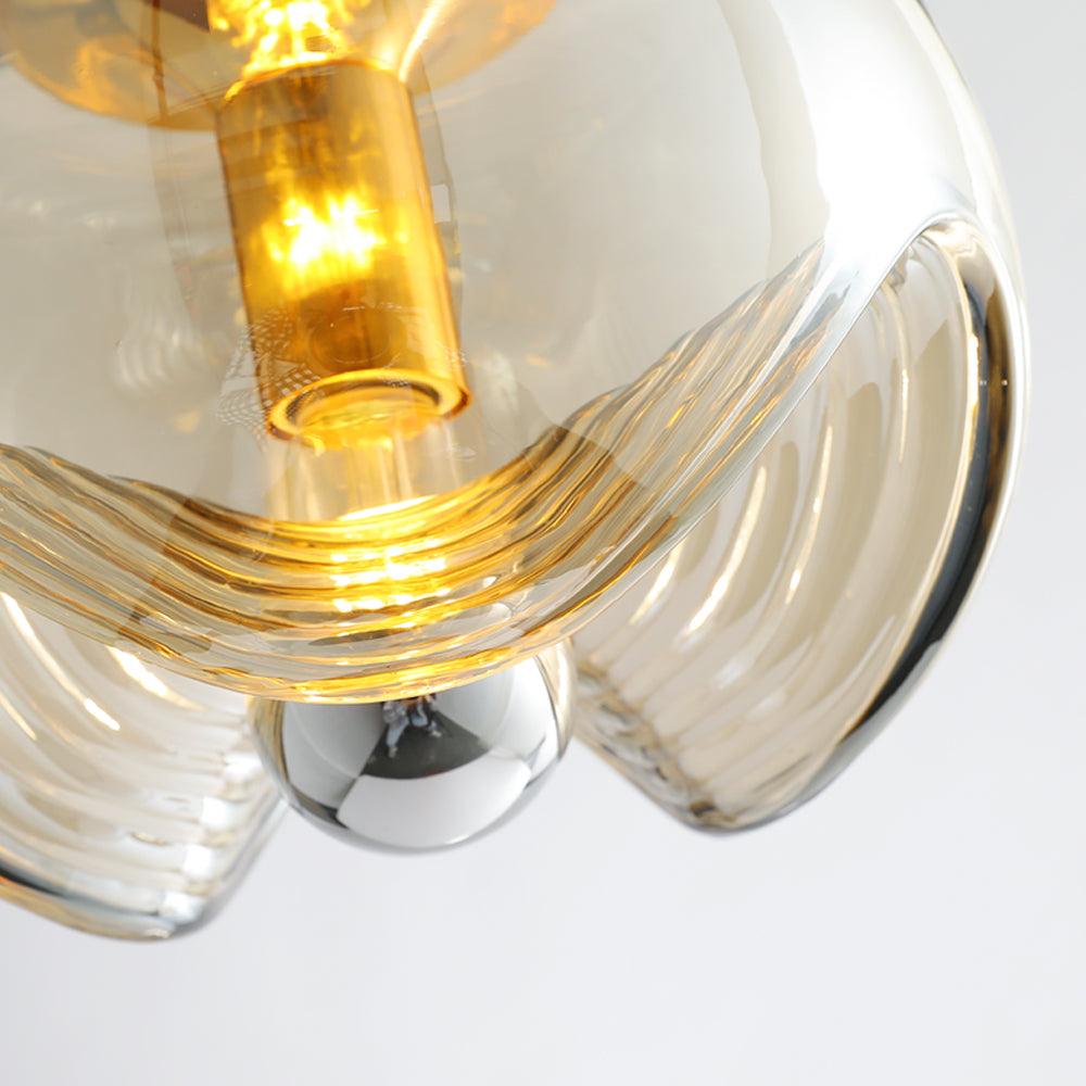 Mid Century Modern Wave Glass Pendant Light for Elegant Interior Spaces