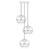 Mid Century Modern Wave Glass Pendant Light for Elegant Interior Spaces