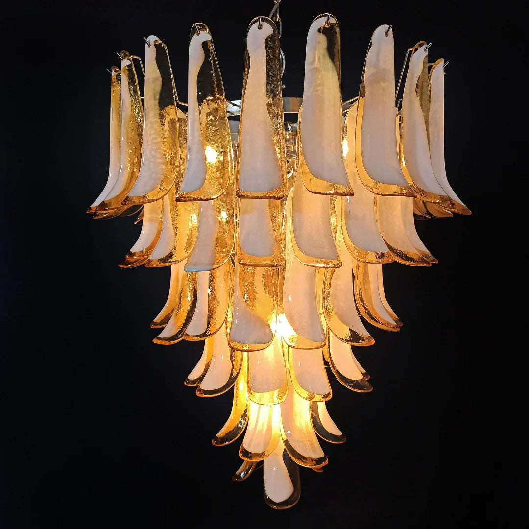 mid-century-murano-style-caramel-glass-petals-chandelier-for-living-and-dining-room