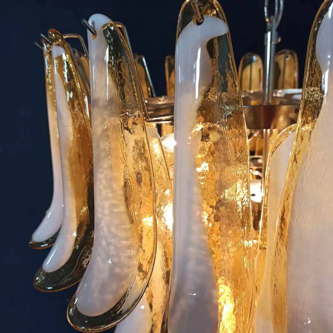 mid-century-murano-style-caramel-glass-petals-chandelier-for-living-and-dining-room