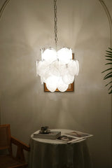 mid-century-murano-style-white-glass-disk-chandelier-with-polished-metal-finish