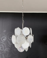 mid-century-murano-style-white-glass-disk-chandelier-with-polished-metal-finish