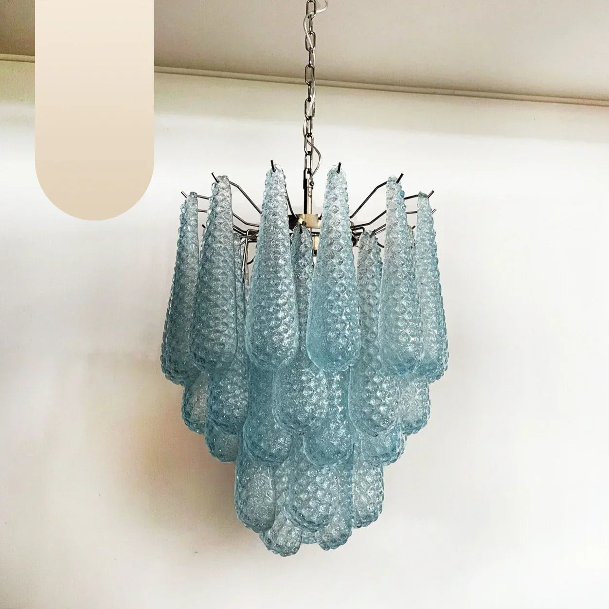 mid-century-vintage-murano-style-blue-glass-petal-chandelier-luxury-handcrafted-pendant-lighting