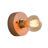 Mid Century Walnut Wood Wall Lamp with Pull Chain Switch for Bedside and Bedroom Lighting