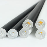 Minimalist 3 Light Modern LED Chandelier with Slim Metal Tubes and Eye Protection Acrylic Shades