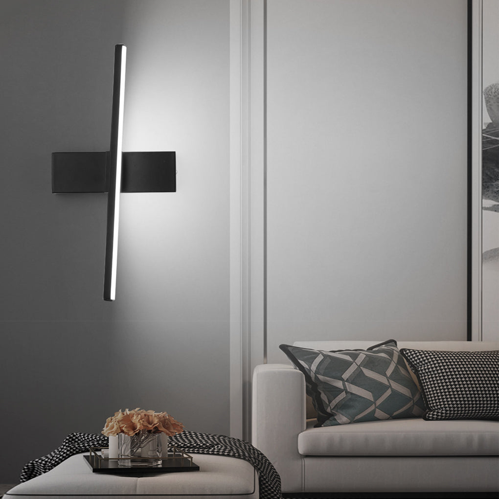 Minimalist 330 Degree Rotatable Modern LED Strip Wall Lamp and Geometric Sconce
