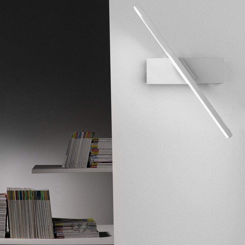 Minimalist 330 Degree Rotatable Modern LED Strip Wall Lamp and Geometric Sconce