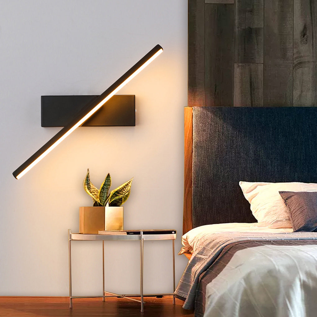 Minimalist 330 Degree Rotatable Modern LED Strip Wall Lamp and Geometric Sconce