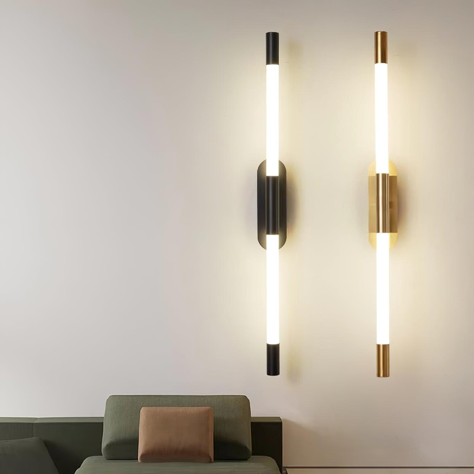 Minimalist Adjustable LED Wall Lamp Linear Tube Sconce for Modern Interior Decor