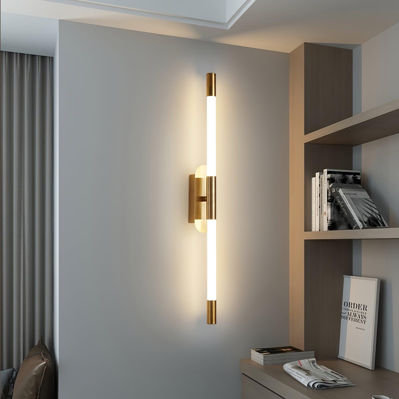 Minimalist Adjustable LED Wall Lamp Linear Tube Sconce for Modern Interior Decor
