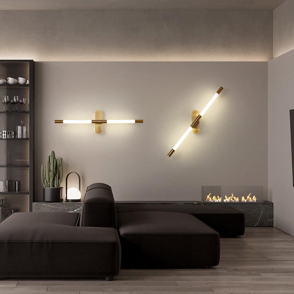 Minimalist Adjustable LED Wall Lamp Linear Tube Sconce for Modern Interior Decor