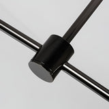Minimalist Black Geometric Linear Chandelier for Modern Dining Room Island