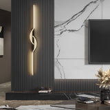 Minimalist Black Linear Wall Light Creative Modern LED Sconce with Adjustable Brightness