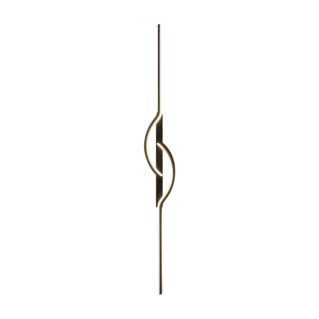 Minimalist Black Linear Wall Light Creative Modern LED Sconce with Adjustable Brightness