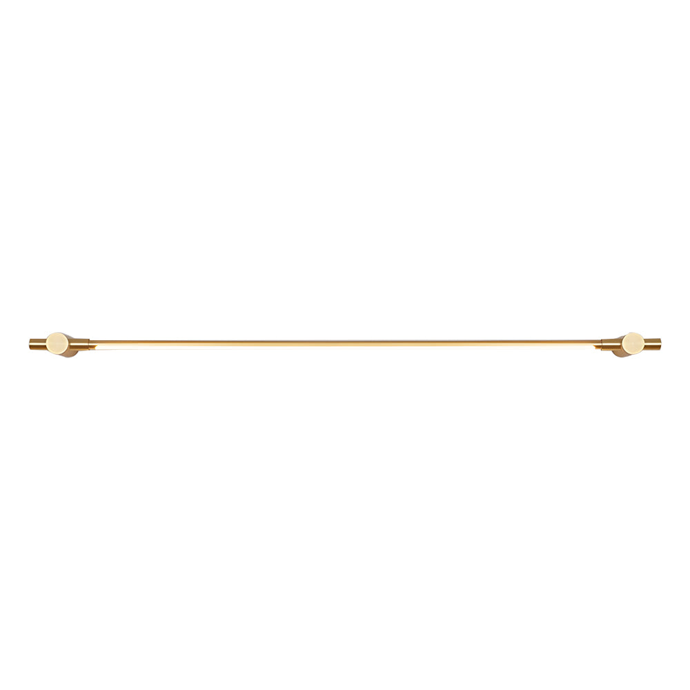 Minimalist Brass Linear LED Bathroom Vanity Light Gold Mirror Sconce in 35 and 47 Inch Lengths