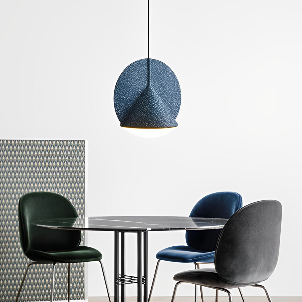 Minimalist Circular Cone LED Pendant Light Metal Industrial Hanging Lamp for Kitchen Island