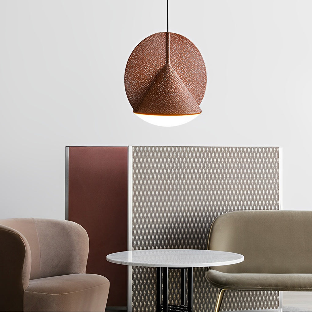 Minimalist Circular Cone LED Pendant Light Metal Industrial Hanging Lamp for Kitchen Island