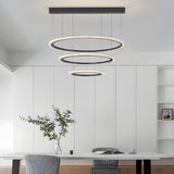 Minimalist Circular Ring Pendant Light with Three Step Dimming Modern LED Chandelier