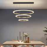 Minimalist Circular Ring Pendant Light with Three Step Dimming Modern LED Chandelier