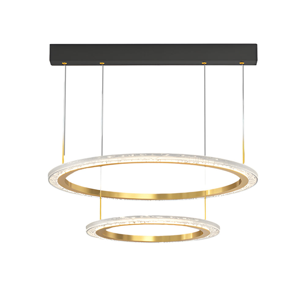 Minimalist Circular Ring Pendant Light with Three Step Dimming Modern LED Chandelier