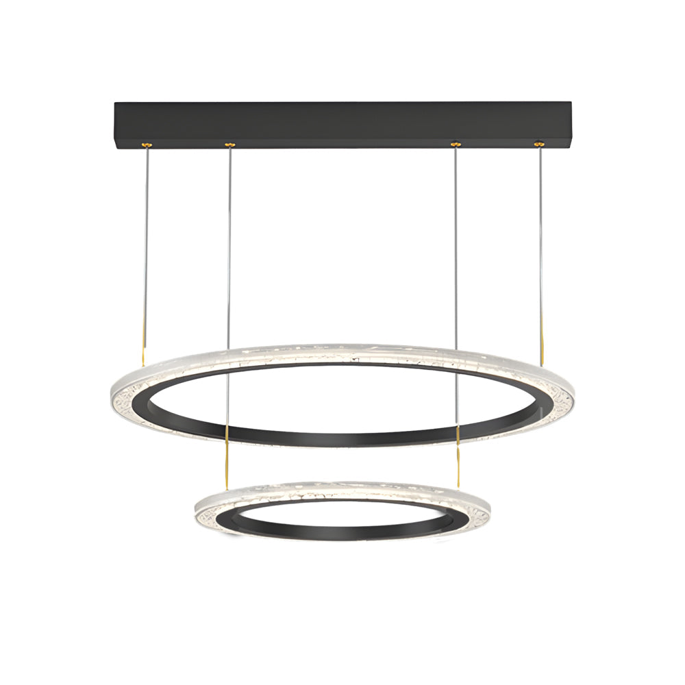 Minimalist Circular Ring Pendant Light with Three Step Dimming Modern LED Chandelier
