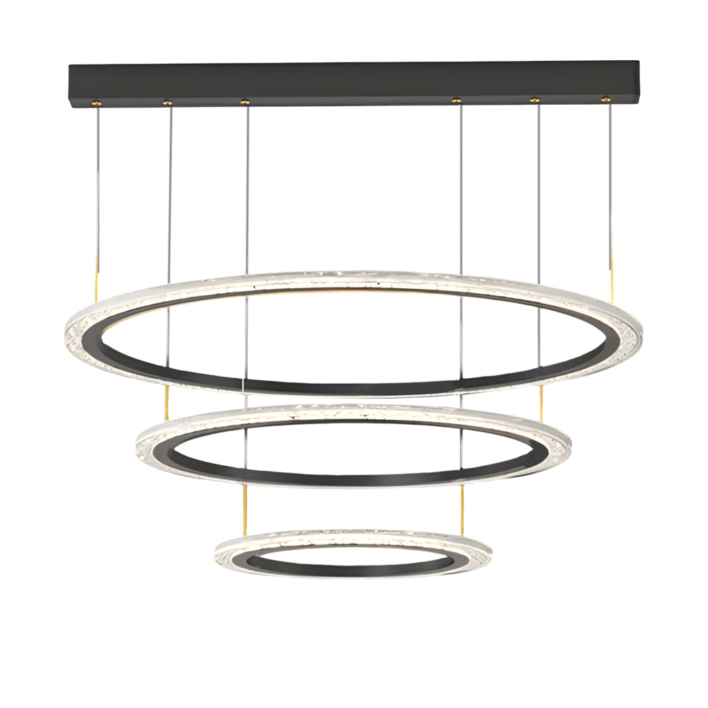 Minimalist Circular Ring Pendant Light with Three Step Dimming Modern LED Chandelier