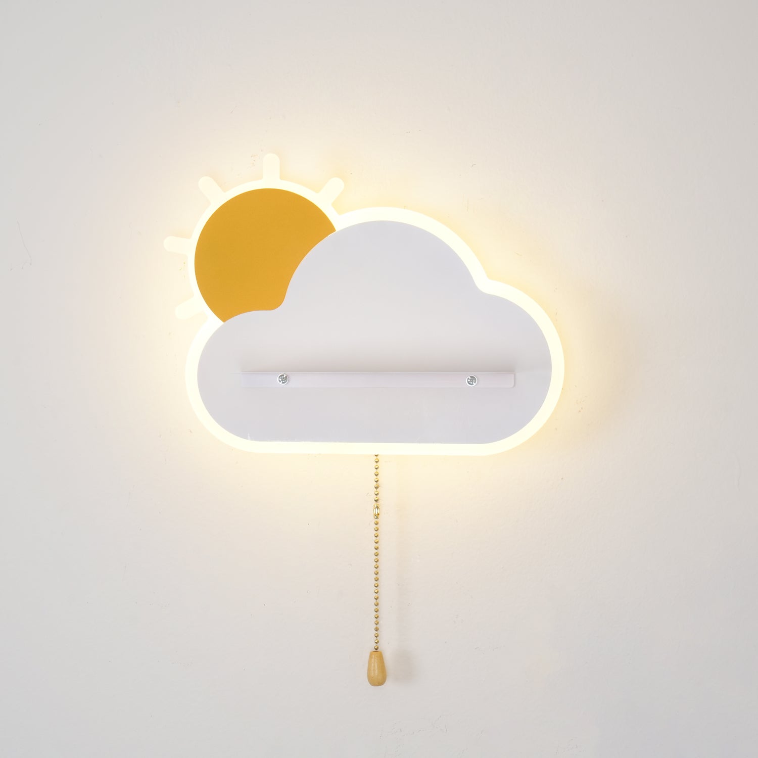 Minimalist Cloud Shaped LED Wall Lamp for Kids Room Bedside Lighting Set of 2