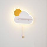 Minimalist Cloud Shaped LED Wall Lamp for Kids Room Bedside Lighting Set of 2