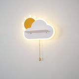 Minimalist Cloud Shaped LED Wall Lamp for Kids Room Bedside Lighting Set of 2