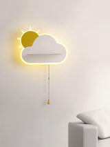 Minimalist Cloud Shaped LED Wall Lamp for Kids Room Bedside Lighting Set of 2