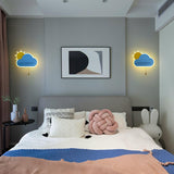 Minimalist Cloud Shaped LED Wall Lamp for Kids Room Bedside Lighting Set of 2