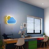 Minimalist Cloud Shaped LED Wall Lamp for Kids Room Bedside Lighting Set of 2