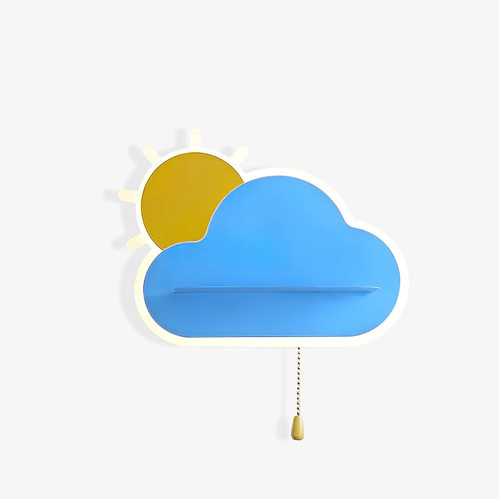 Minimalist Cloud Shaped LED Wall Lamp for Kids Room Bedside Lighting Set of 2