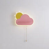 Minimalist Cloud Shaped LED Wall Lamp for Kids Room Bedside Lighting Set of 2