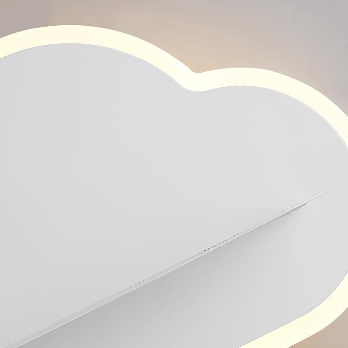Minimalist Cloud Shaped LED Wall Lamp for Kids Room Bedside Lighting Set of 2