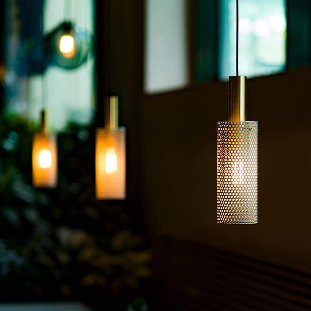 Minimalist Cylindrical Metal Pendant Light LED Hanging Ceiling Fixture for Modern Interiors