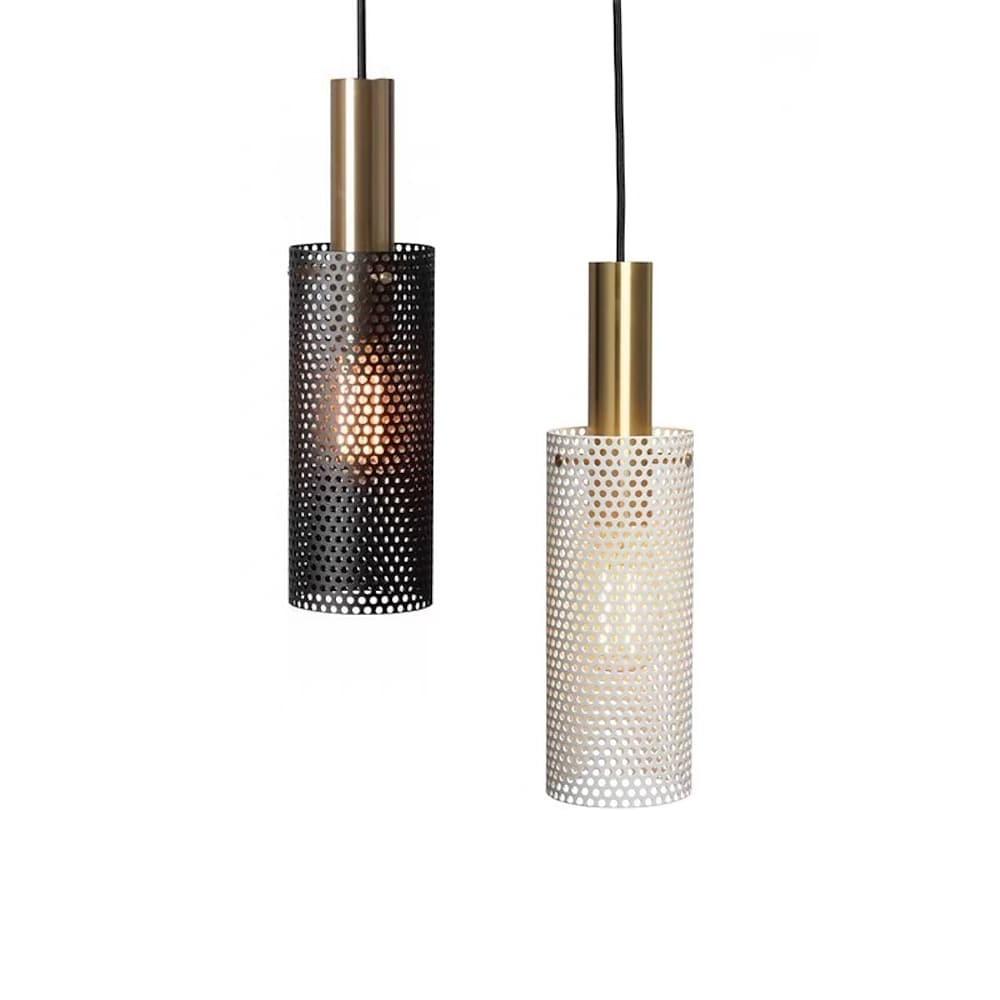 Minimalist Cylindrical Metal Pendant Light LED Hanging Ceiling Fixture for Modern Interiors