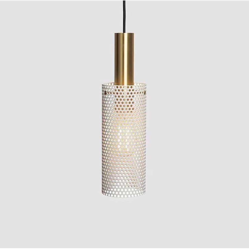 Minimalist Cylindrical Metal Pendant Light LED Hanging Ceiling Fixture for Modern Interiors