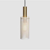 Minimalist Cylindrical Metal Pendant Light LED Hanging Ceiling Fixture for Modern Interiors