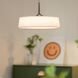 Minimalist Dama Pendant Lamp with Parchment Shade and Integrated LED Lighting