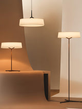 Minimalist Dama Pendant Lamp with Parchment Shade and Integrated LED Lighting