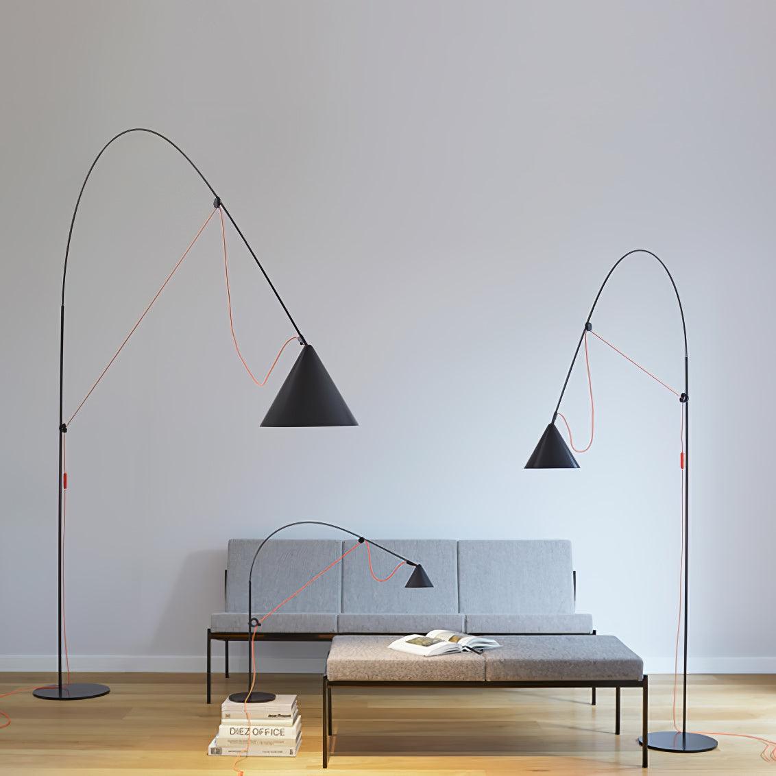 minimalist-flexible-rod-arc-floor-lamp-with-adjustable-cone-shade-and-led-light