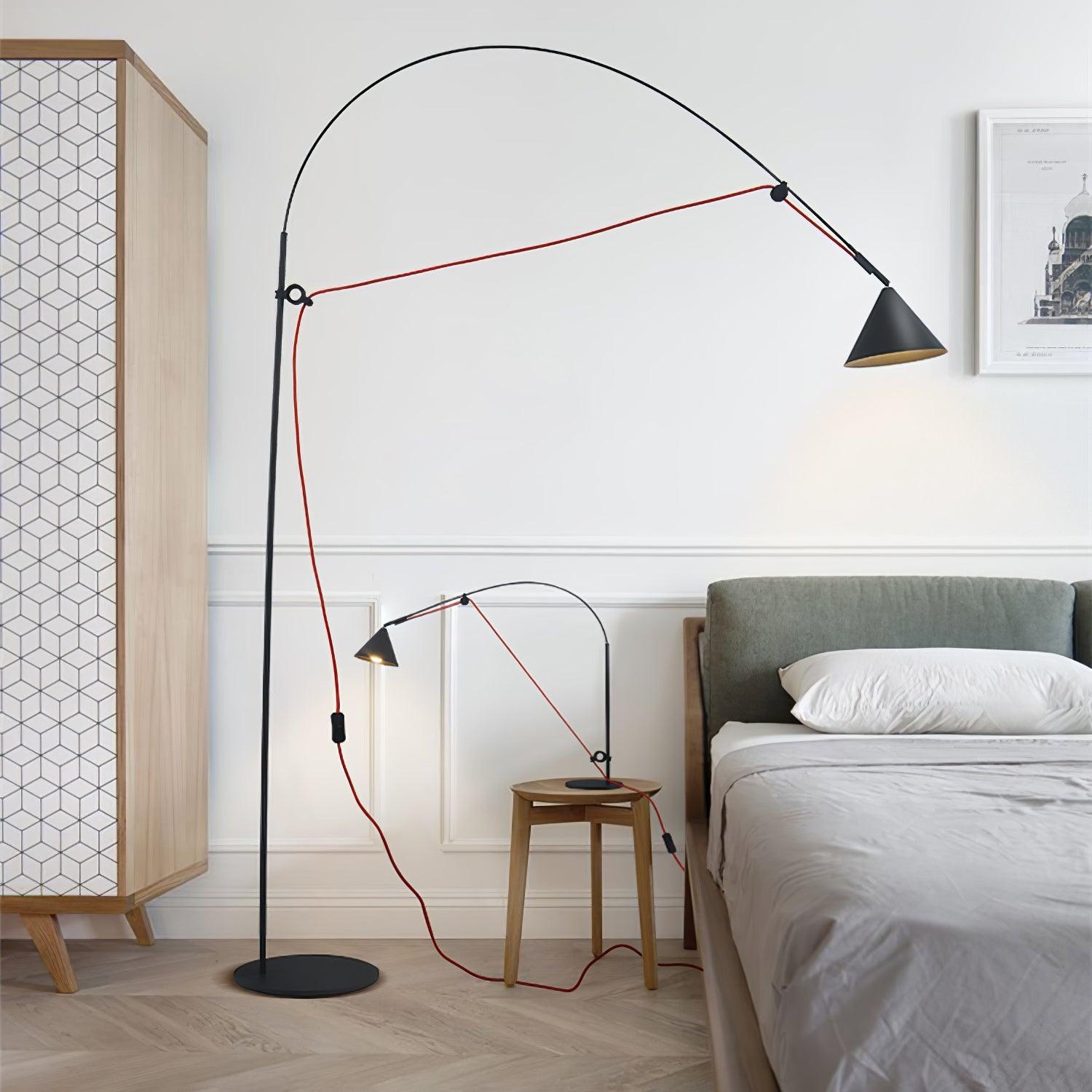 minimalist-flexible-rod-arc-floor-lamp-with-adjustable-cone-shade-and-led-light
